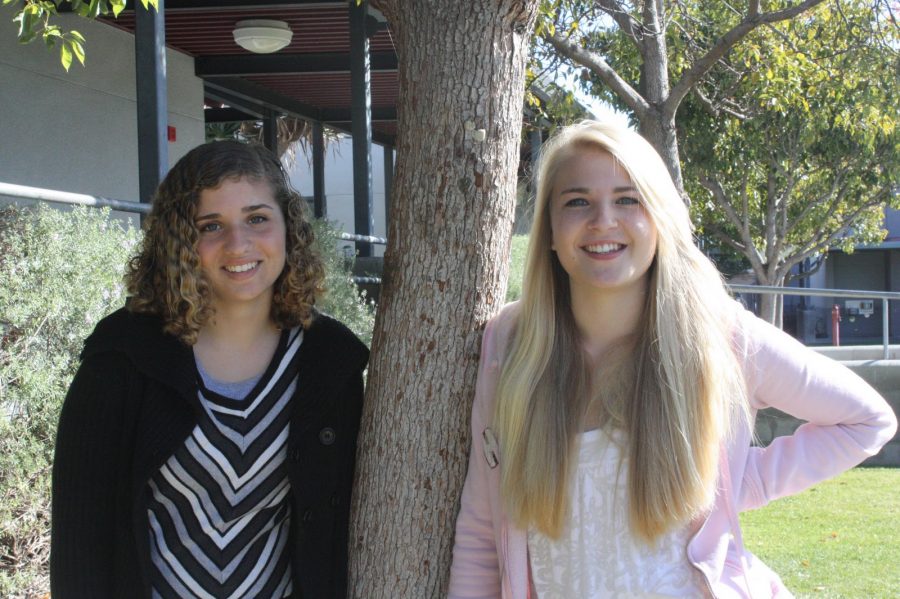 Lujain Al-Saleh, left, and Anna Cogswell will help lead Foothills ASB next year. Photo by Caitlin Trude/The Foothill Dragon Press